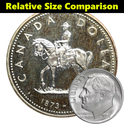 50% $1 Royal Canadian Mounted Police 1973