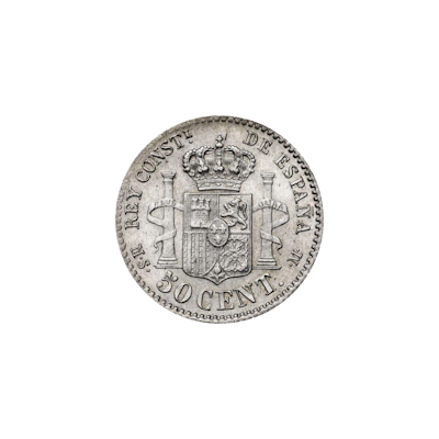 Spain 50 Céntimos Alfonso XIII 83.5%