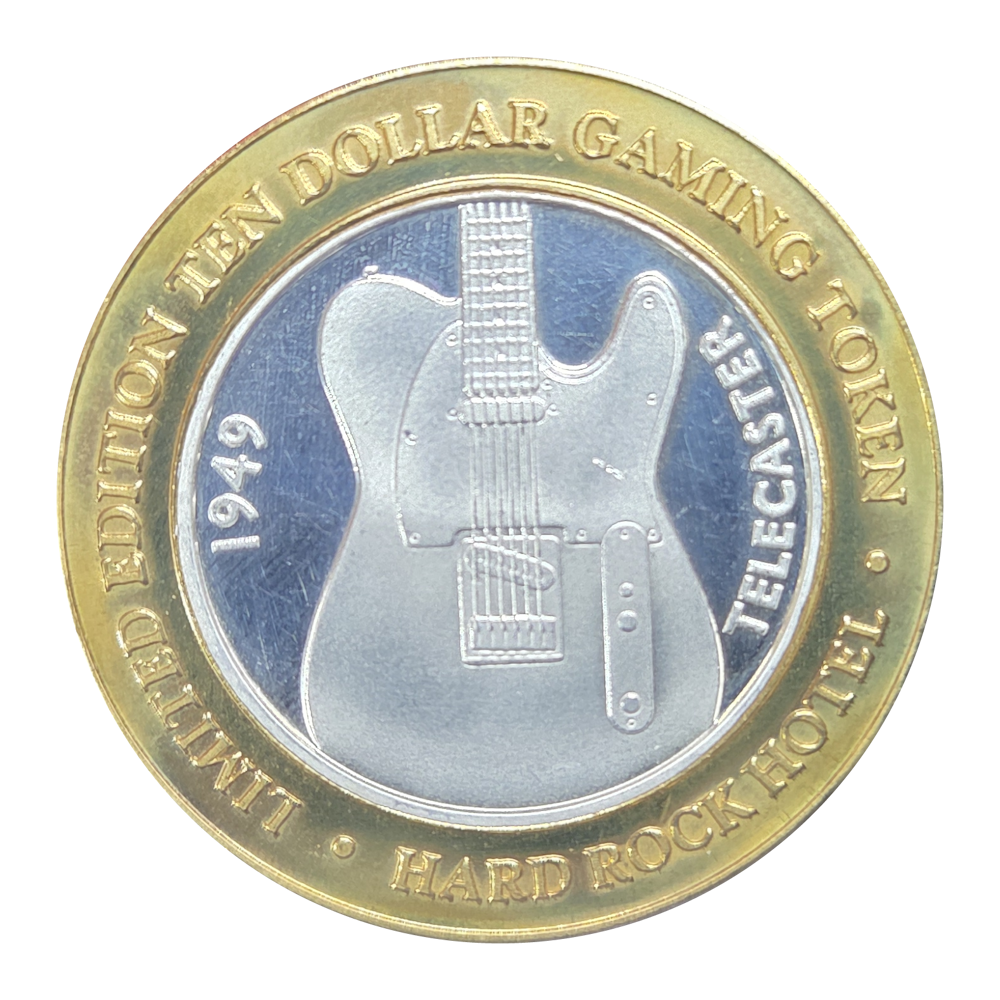Hard Rock (OG) Telecaster $10 Strike 0.6 Troy Ounce Silver