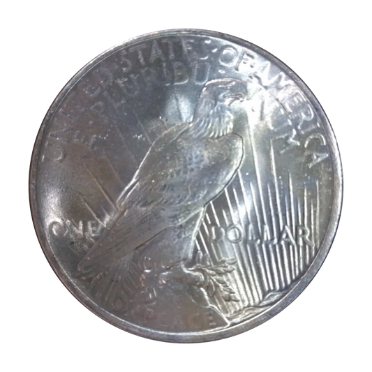 Peace dollar, 90% silver - back