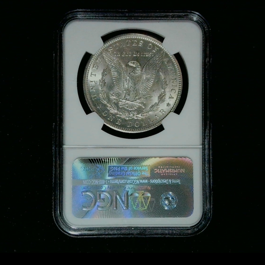 Morgan Silver Dollar 1899 New Orleans Mint BU Graded NGC Slabbed - back