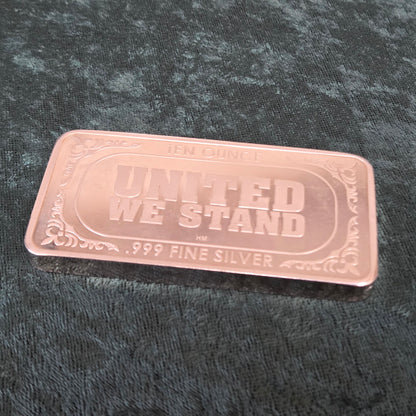 10ozt Silver Bar - United We Stand