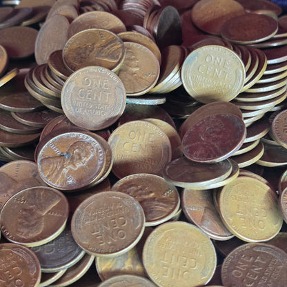 Roll of 50 Lincoln Wheat Ear Pennies