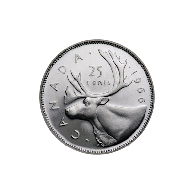Canada 25¢ Caribou 80%