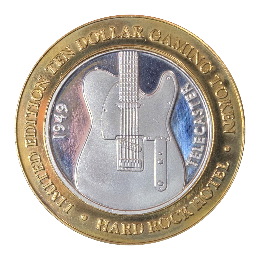Hard Rock (OG) Telecaster $10 Strike 0.6 Troy Ounce Silver