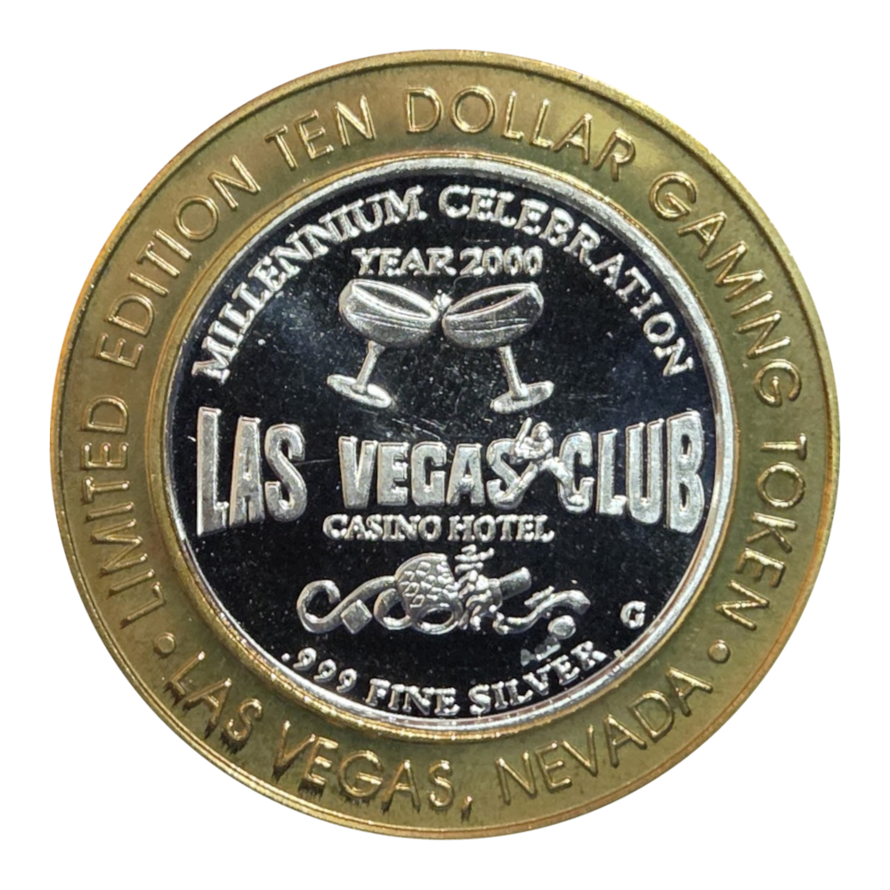 Las Vegas Club Millennium $10 Strike 0.6 Troy Ounce Silver