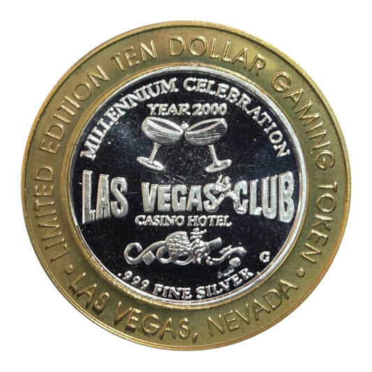 Las Vegas Club Millennium $10 Strike 0.6 Troy Ounce Silver