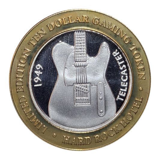 Hard Rock (OG) Telecaster $10 Strike 0.6 Troy Ounce Silver