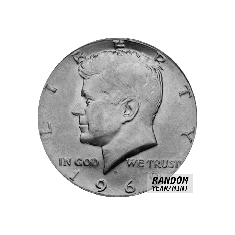 Kennedy half dollar 1965-70, 40% silver - Sharp, front
