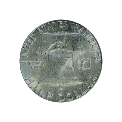 Franklin half dollar, 90% silver - back
