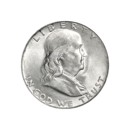 Franklin half dollar, 90% silver - front