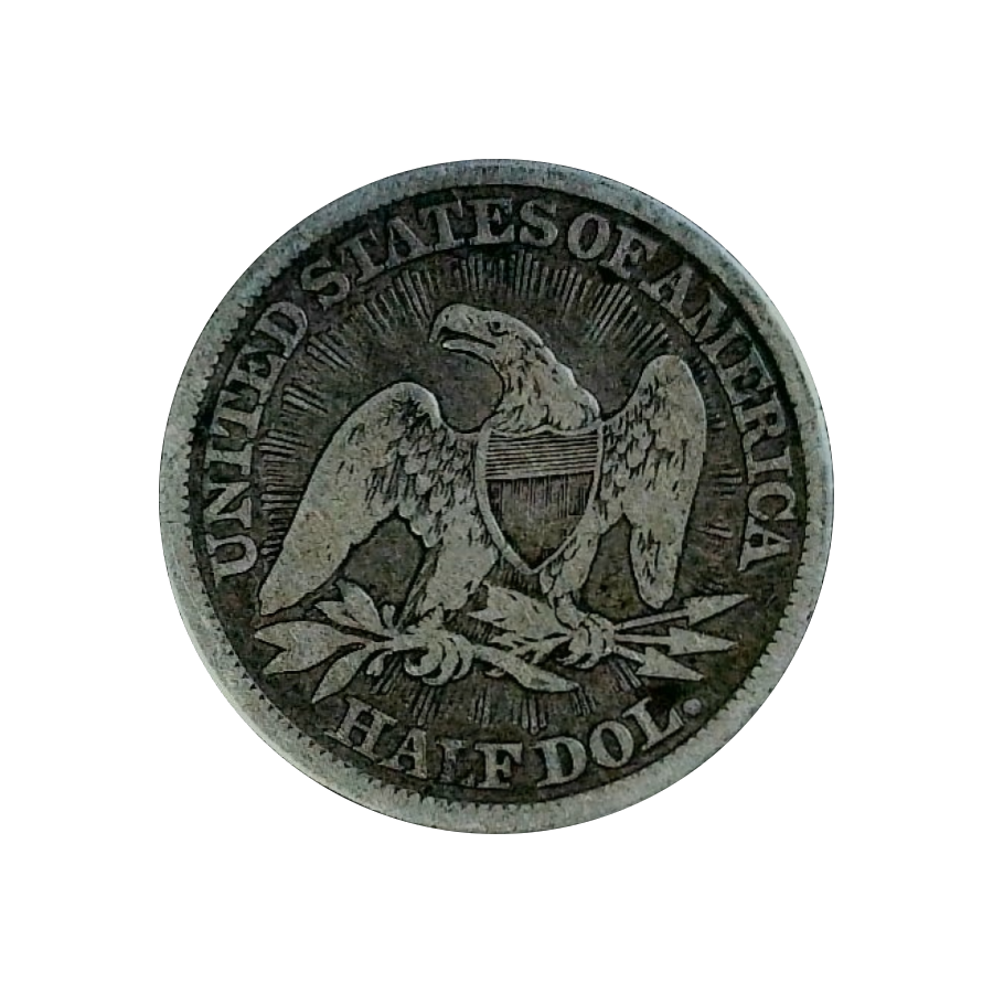 Seated Liberty 1853 Half Dollar Arrows & Rays - Fine+ - back