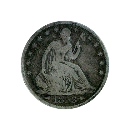 Seated Liberty 1853 Half Dollar Arrows & Rays - Fine+ - front