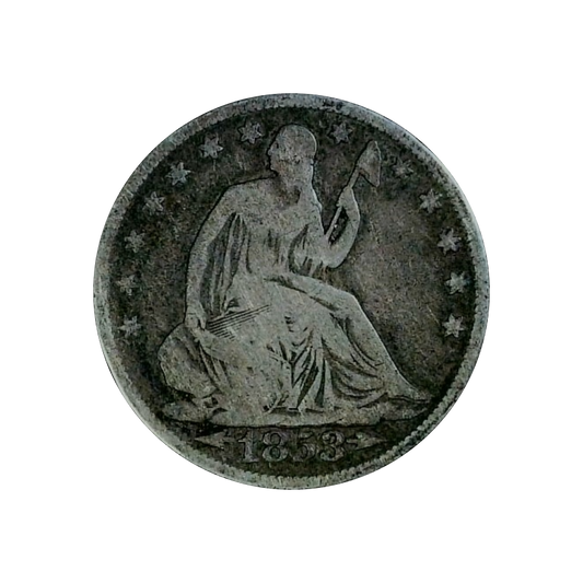 Seated Liberty 1853 Half Dollar Arrows & Rays - Fine+ - front