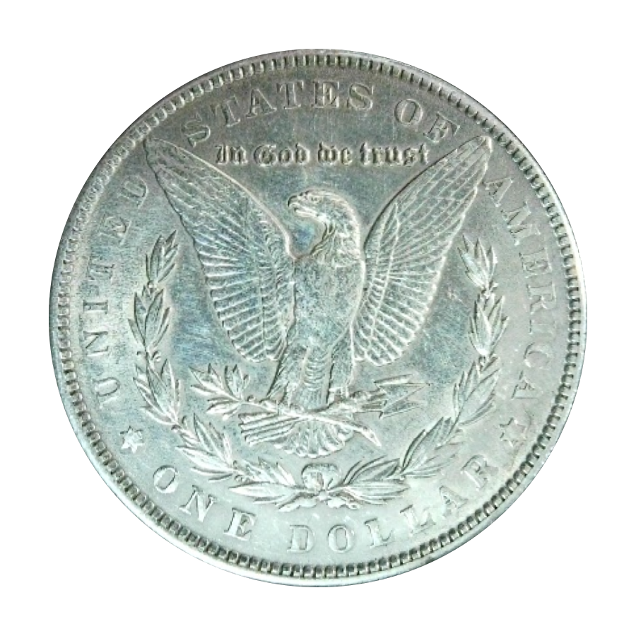 Morgan dollar, 90% silver - back